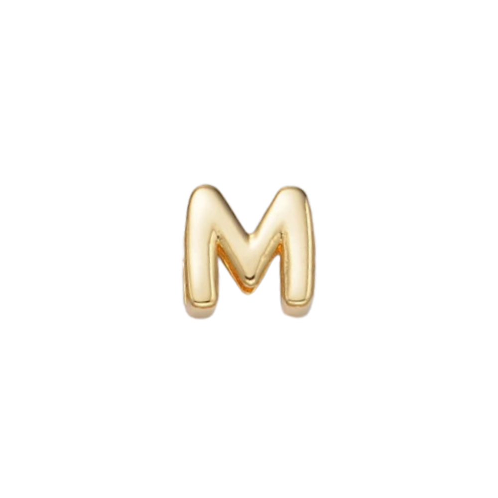 Slider Gold M Charm