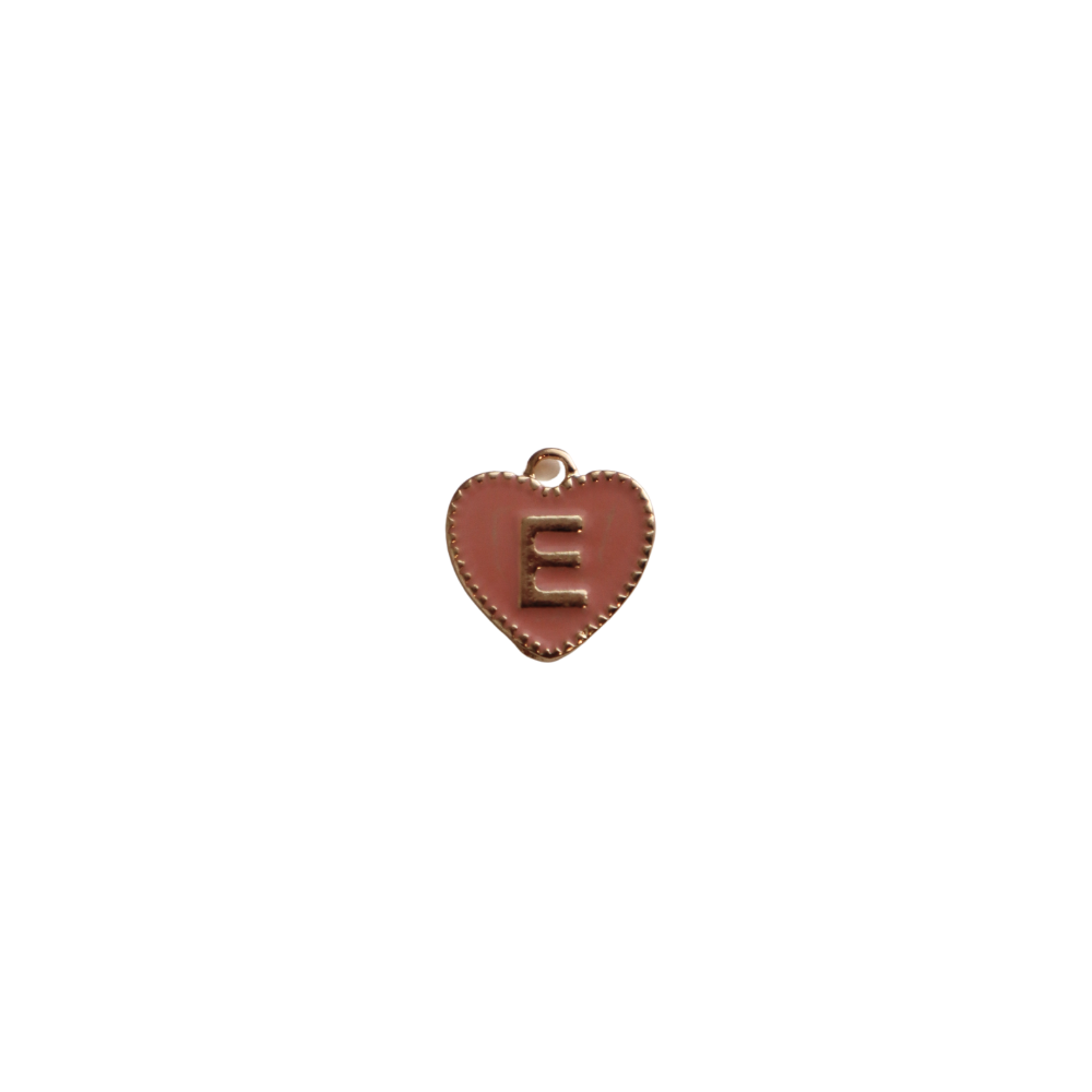Pink Textured “E” Heart