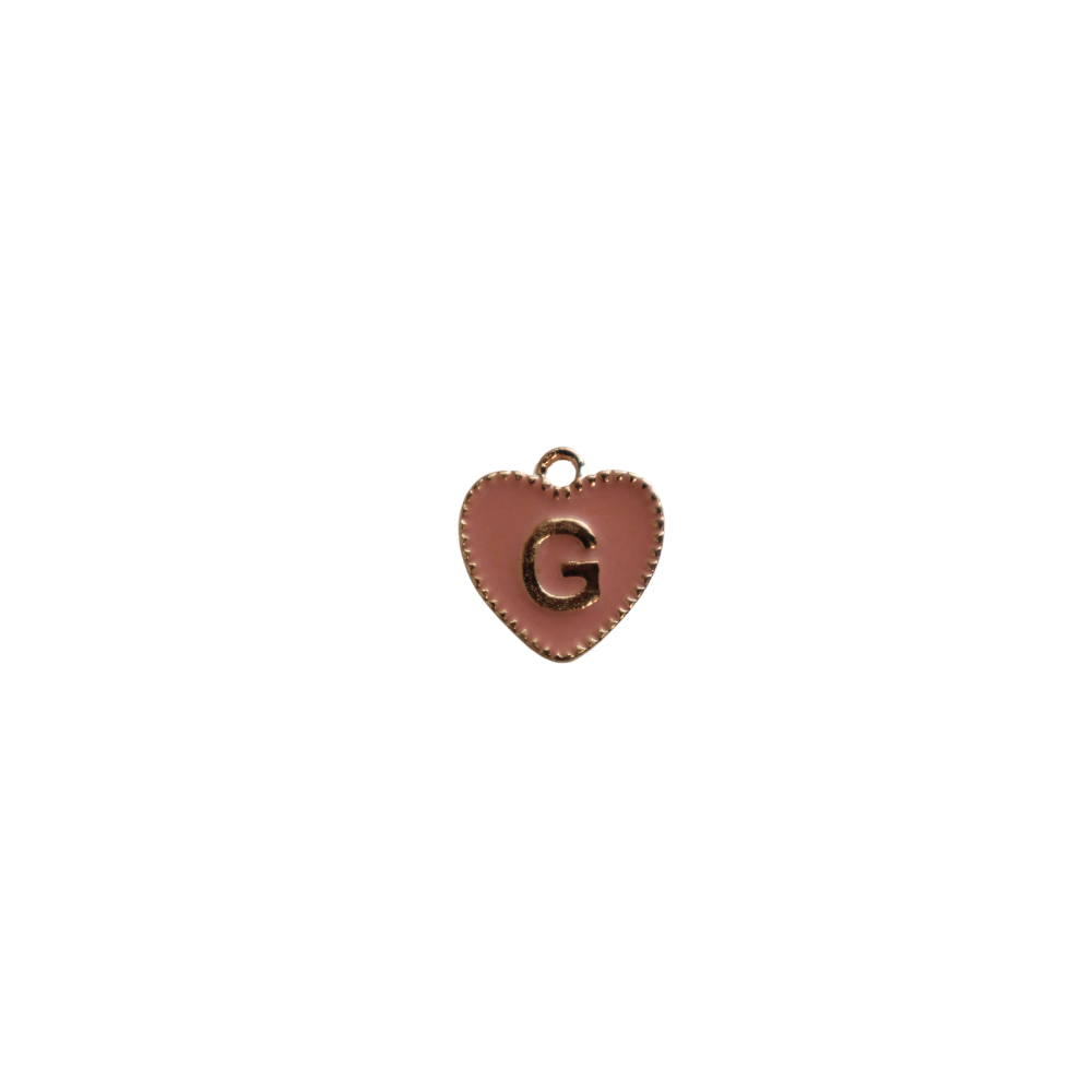 Pink Textured “G” Heart