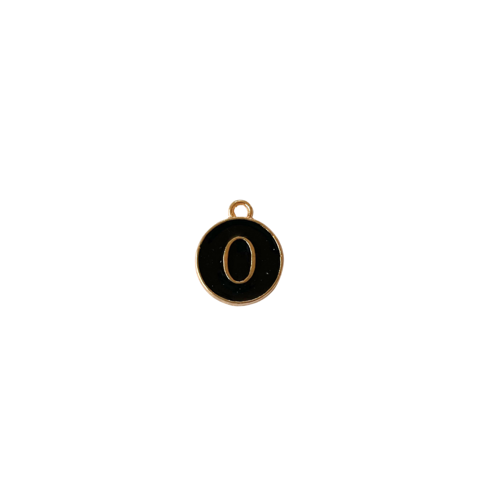 Black Circle “0” Charm