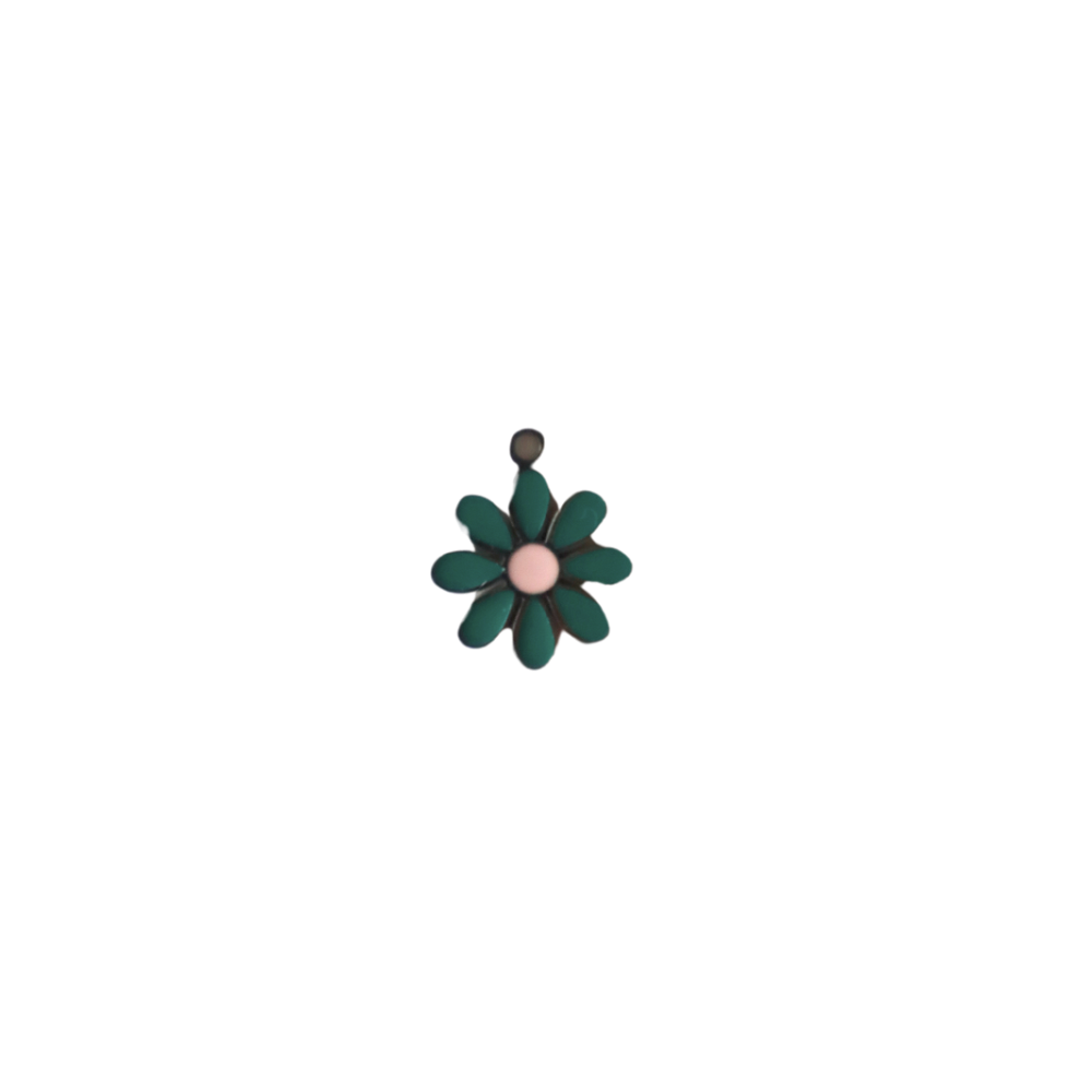 Silver/Green Flower