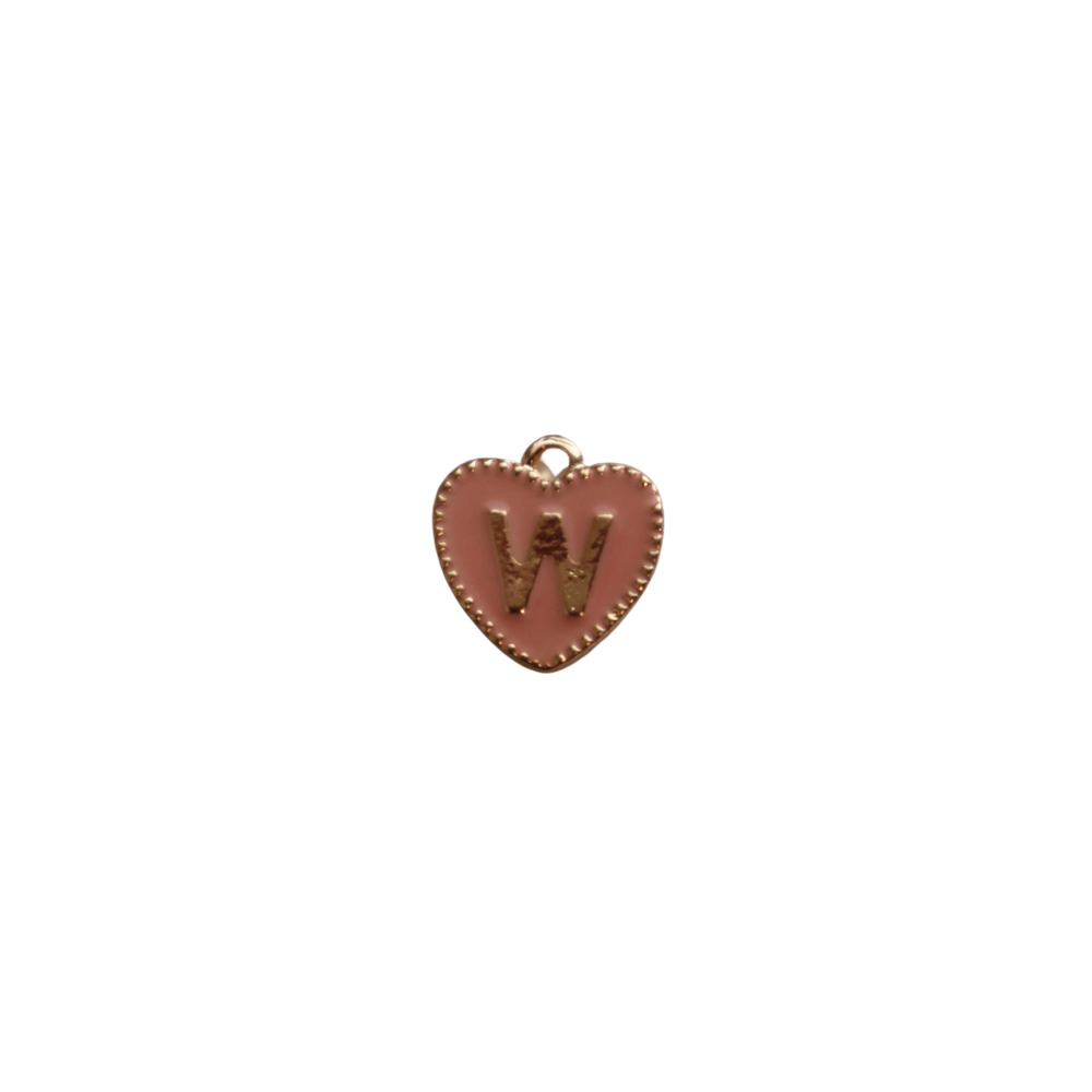 Pink Textured “W” Heart