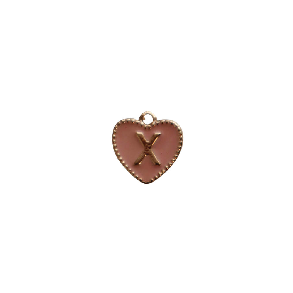 Pink Textured “X” Heart