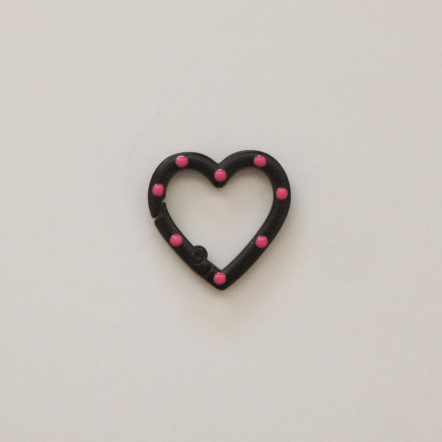Black/Pink Heart Clip