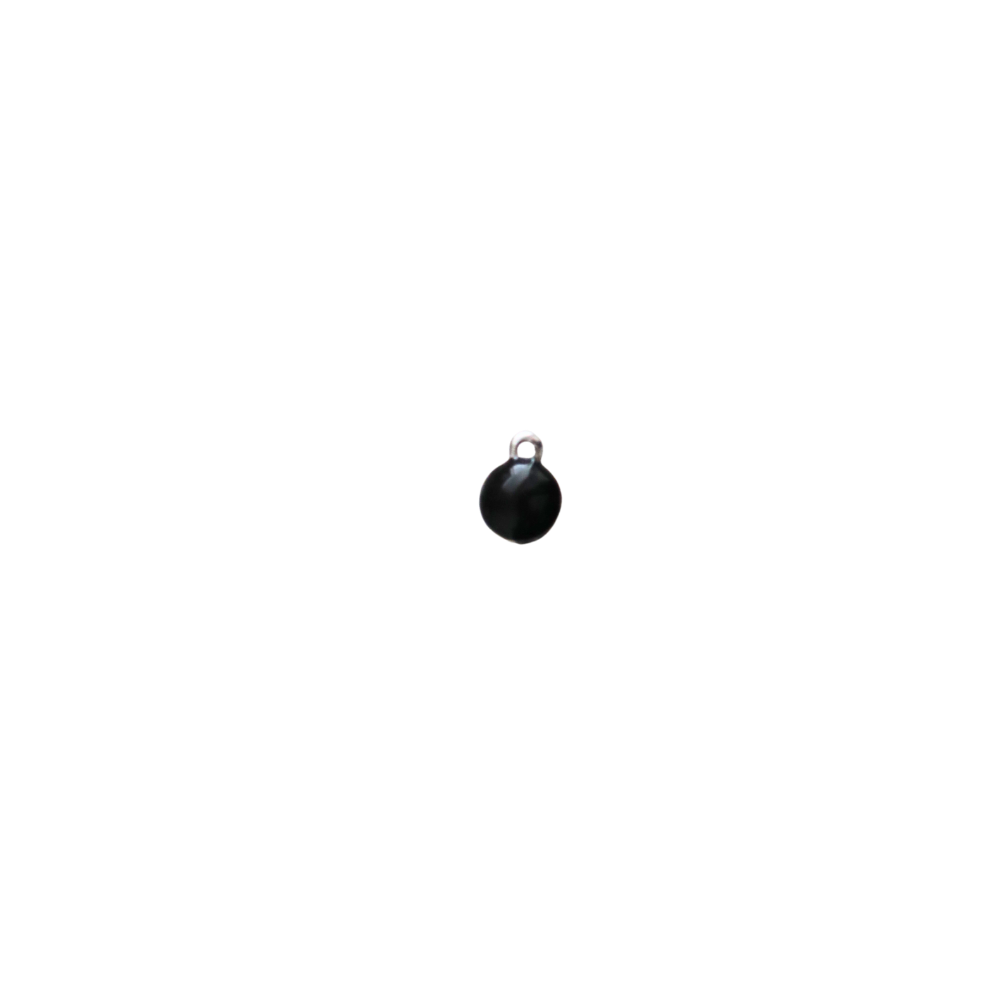 Small Black Circle Charm