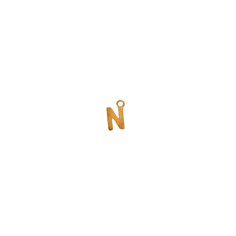 Small Gold Letter “N”