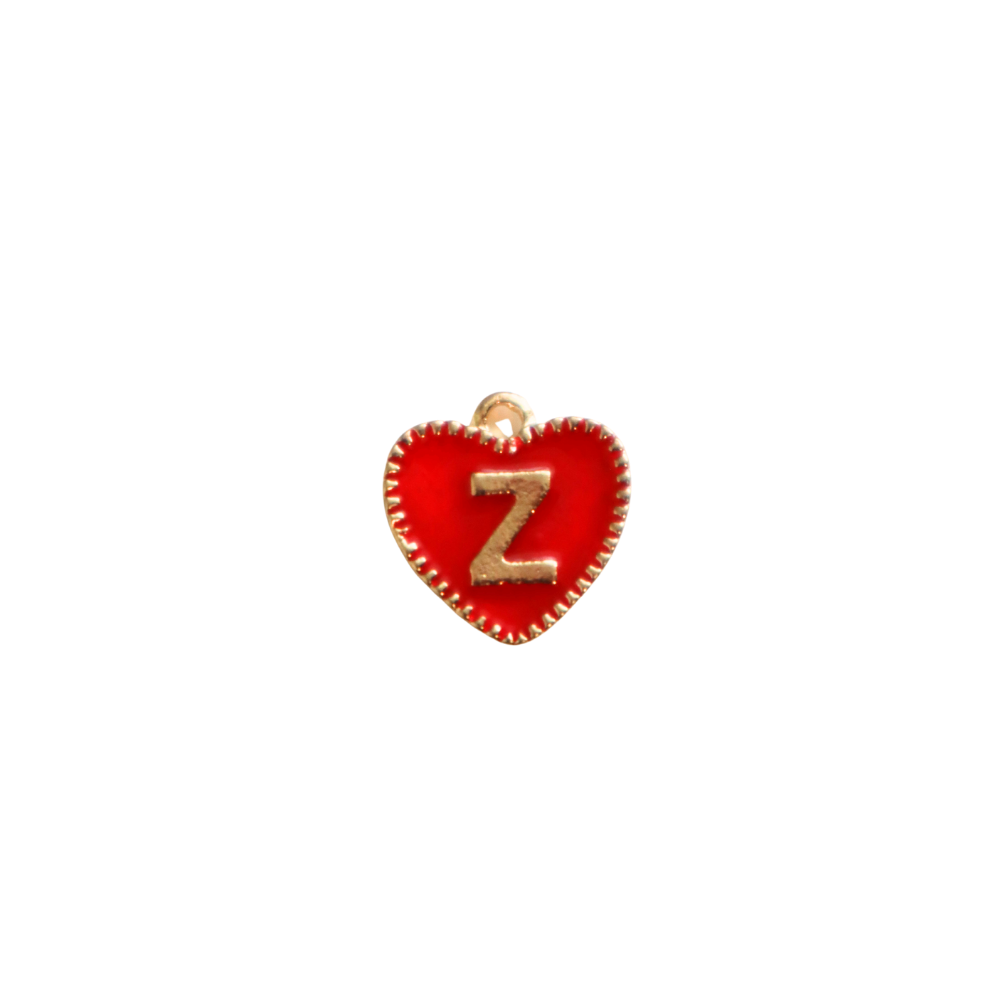 Red Textured “Z” Heart