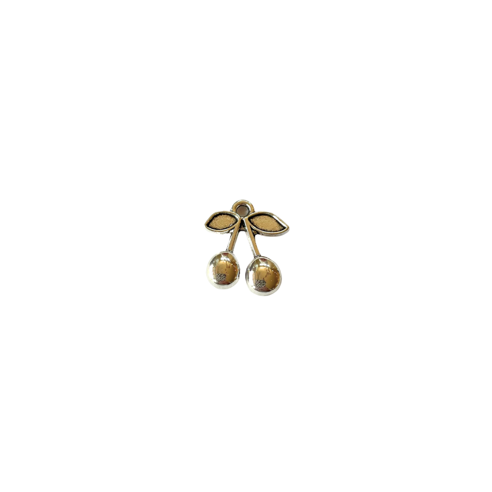 Silver Cherry Charm