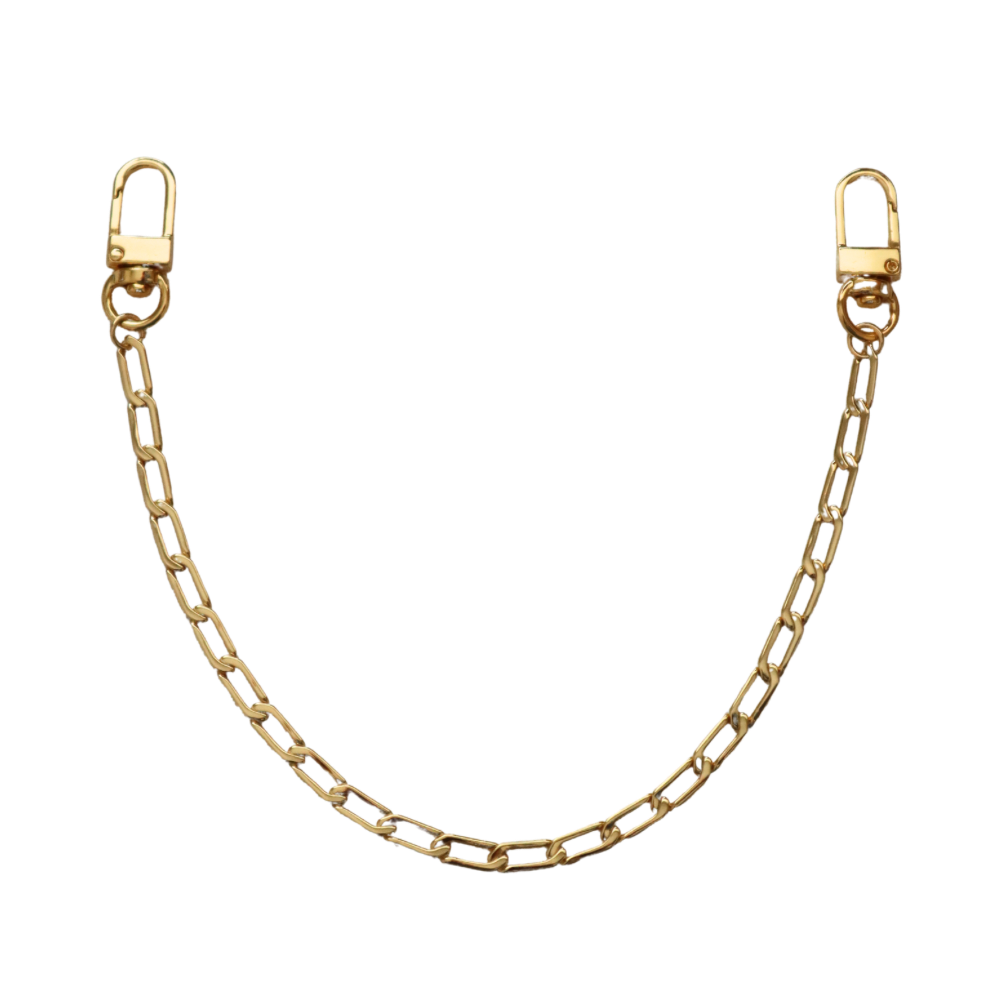 Gold Filled Paperclip Chain 11.5” Bag Charm
