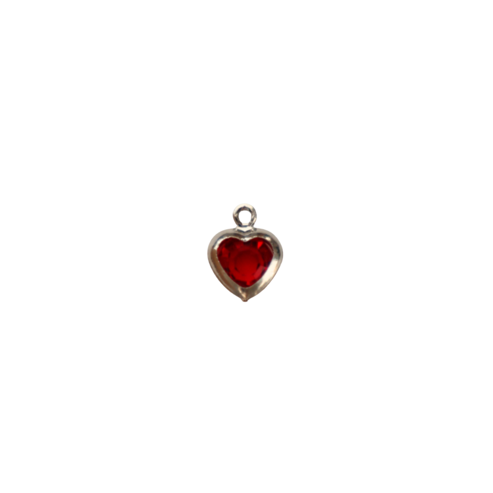 Silver Red Heart