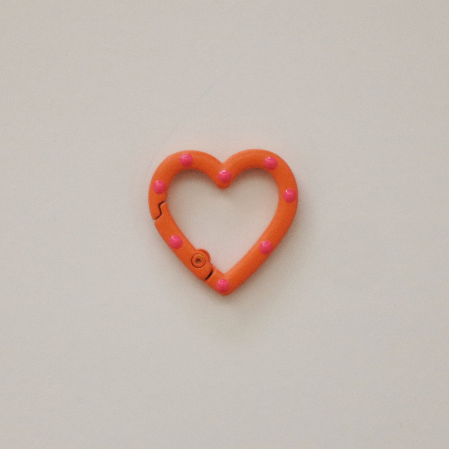Orange/Pink Heart Clip