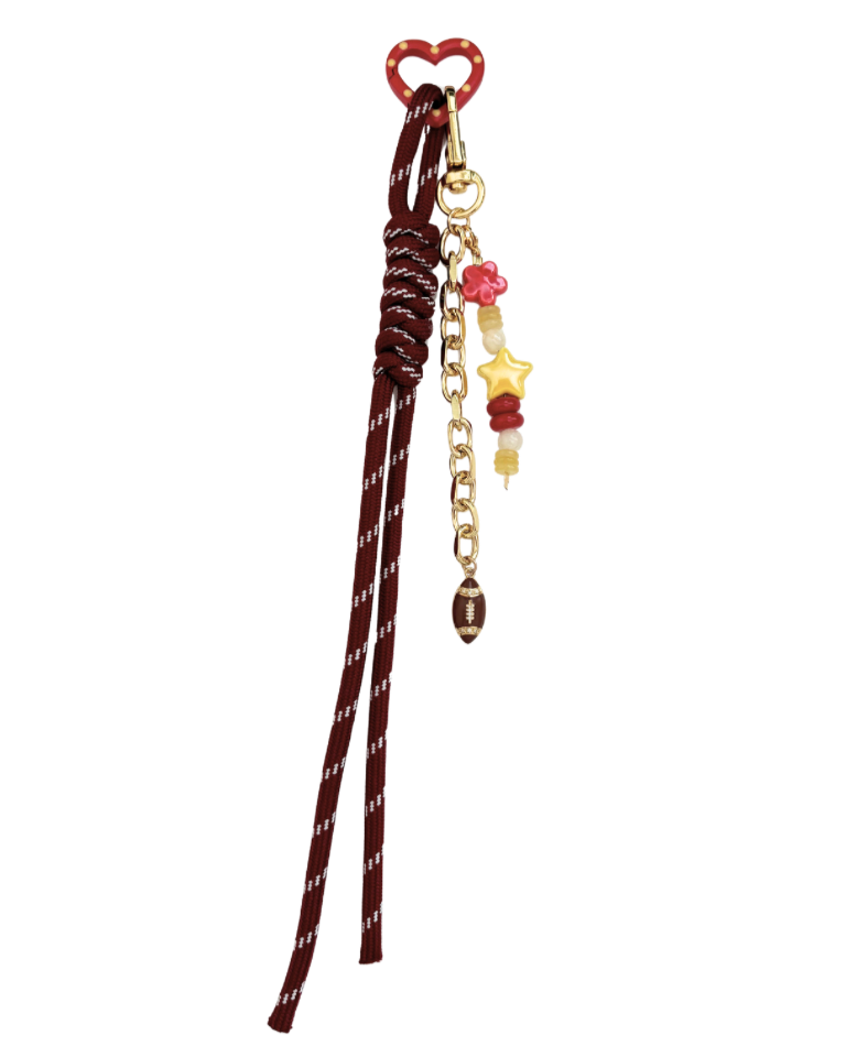 Gold Chiefs Bag Charm