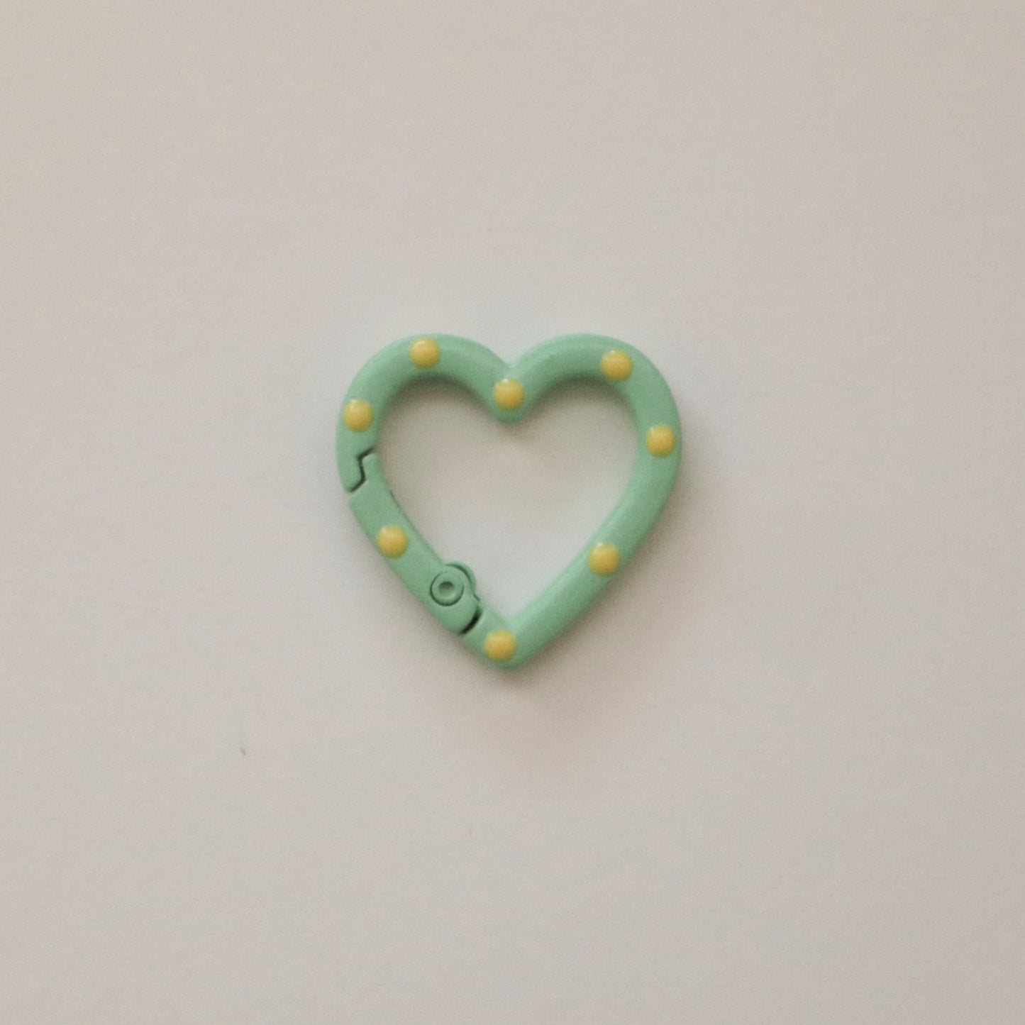 Turquoise/Yellow Heart Clip
