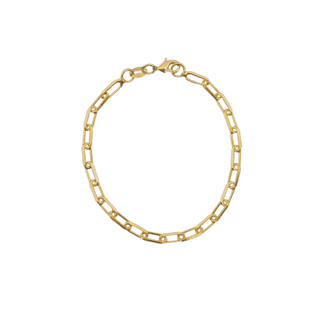 Gold Paperclip Chain Bracelet