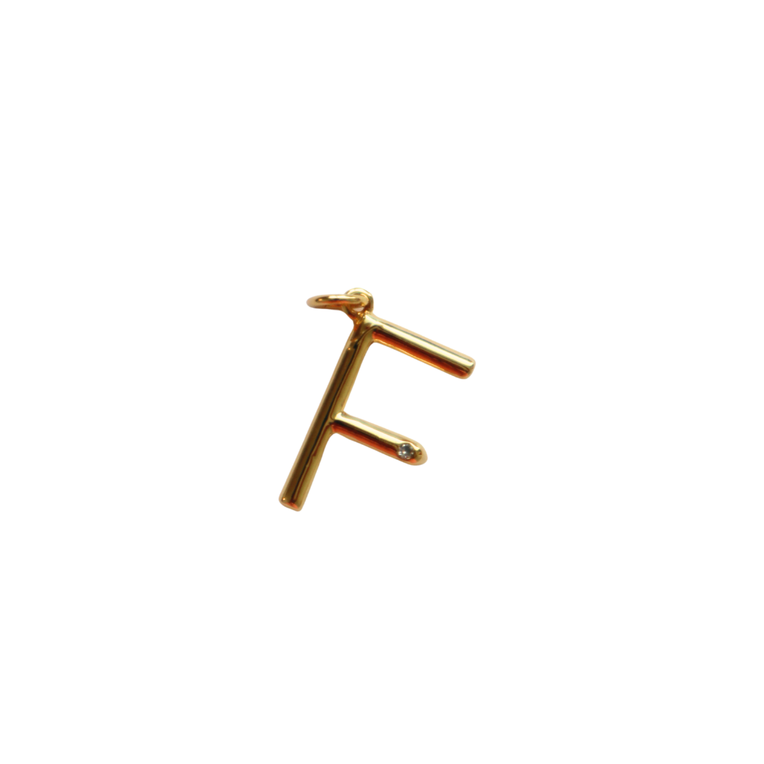 Gold Filled Skinny “F” Charm