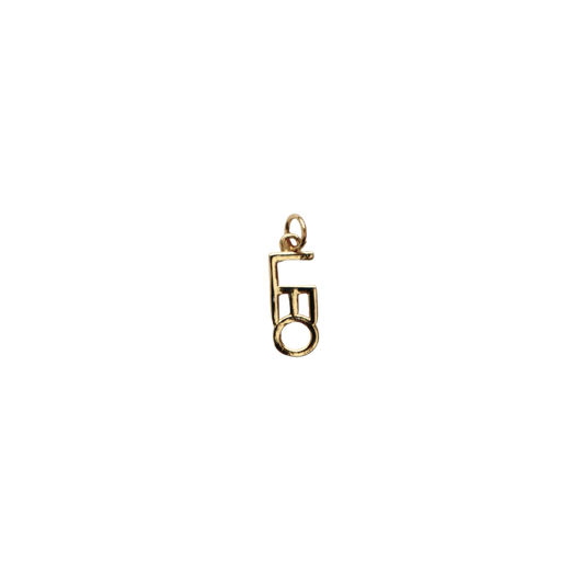 Long Gold Filled Leo Charm