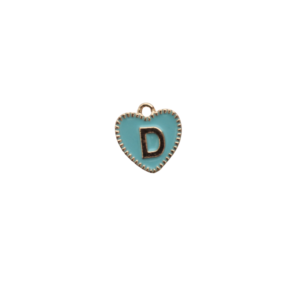 Blue Textured “D” Heart