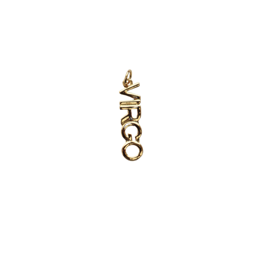 Long Gold Filled Virgo Charm