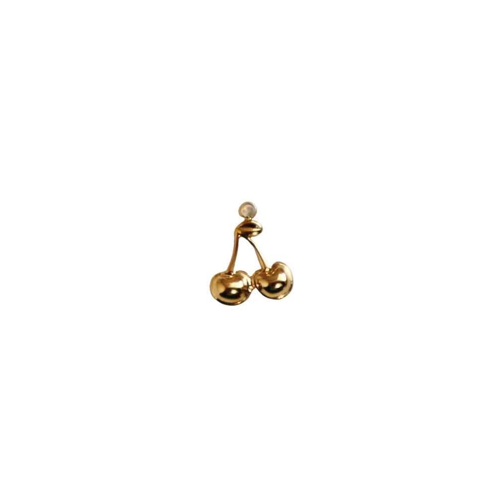 Gold Cherry Charm