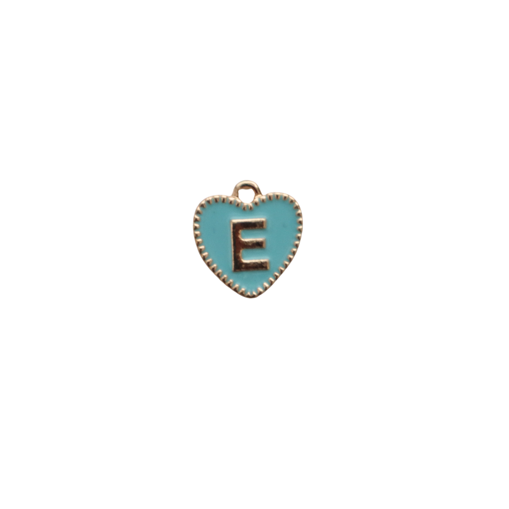 Blue Textured “E” Heart