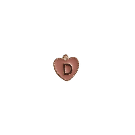 Pink Textured “D” Heart
