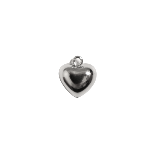Silver Half Puff Heart