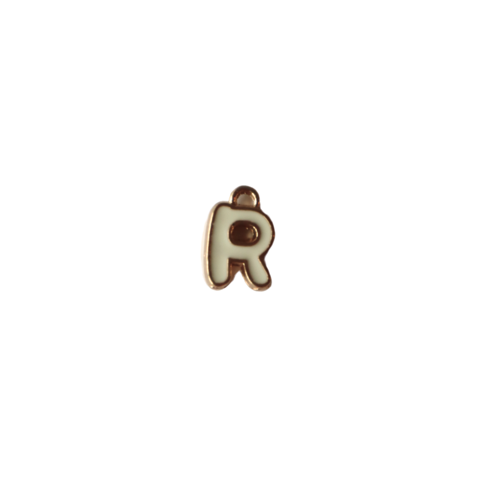 Small White “R” Charm