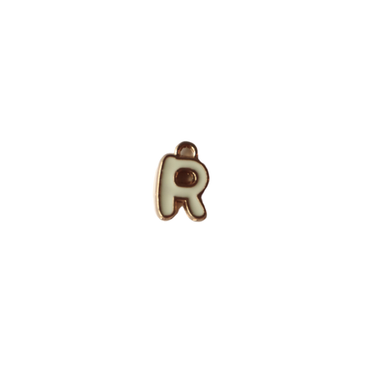 Small White “R” Charm