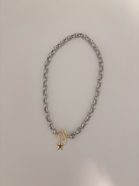 Mixed Metal Chain Necklace