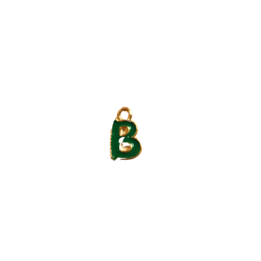 Small Green “B” Charm