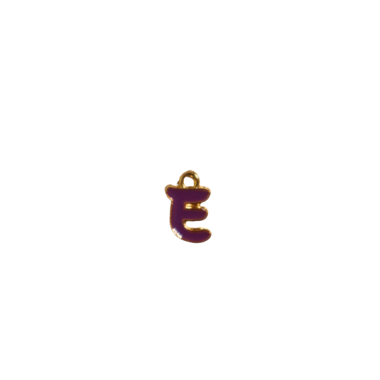 Small Purple “E” Charm