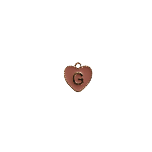 Pink Textured “G” Heart