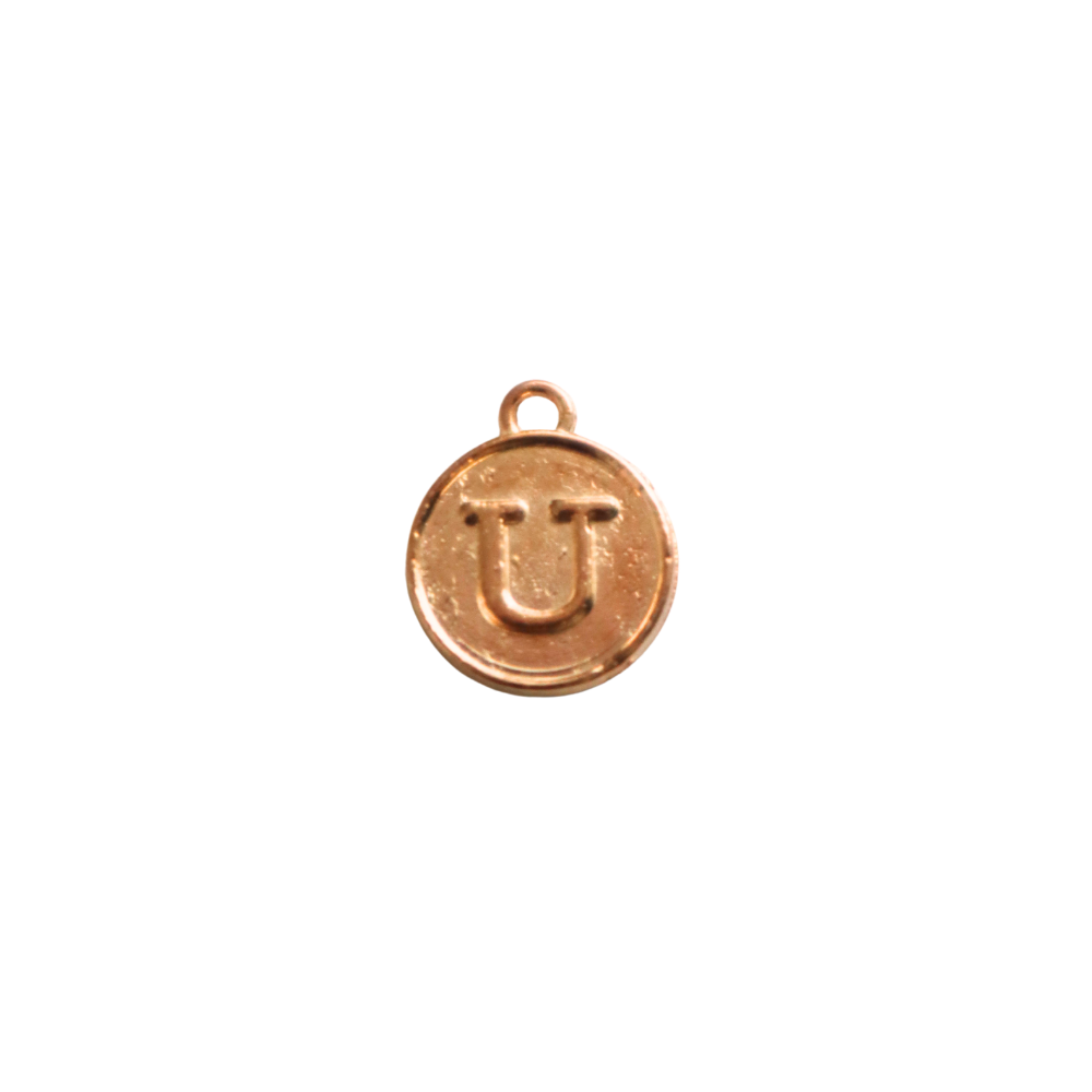 Circle Gold “U” Charm