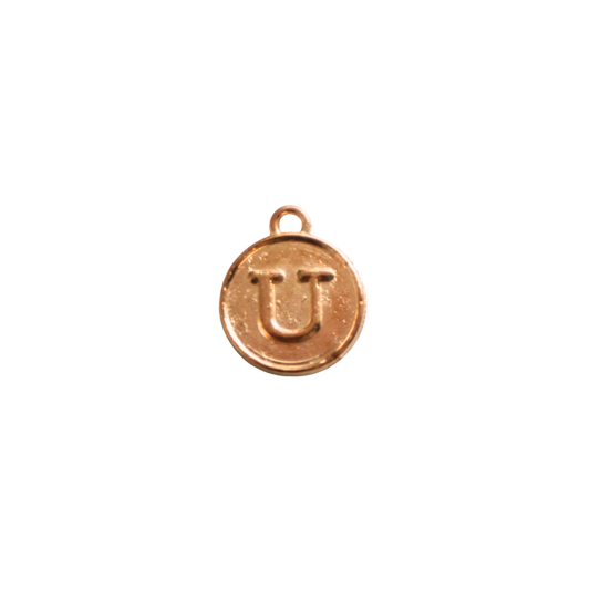 Circle Gold “U” Charm