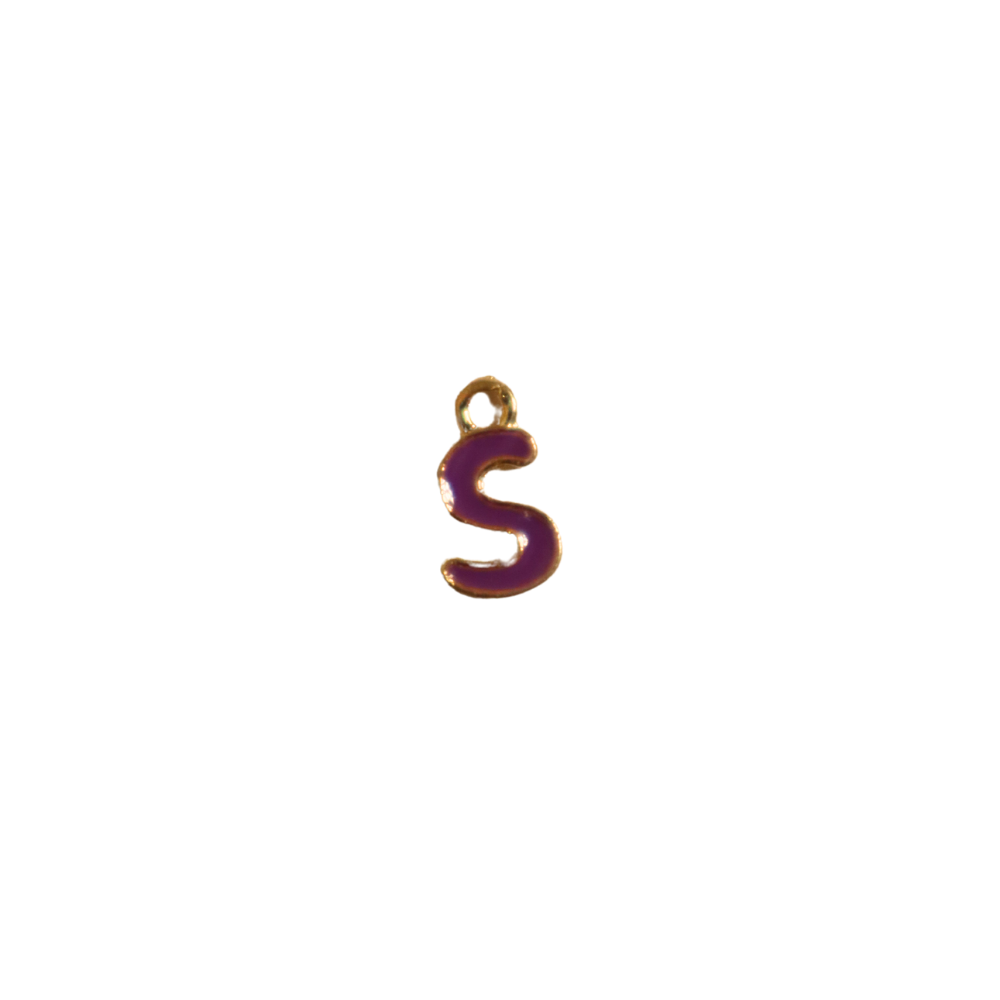 Small Purple “S” Charm