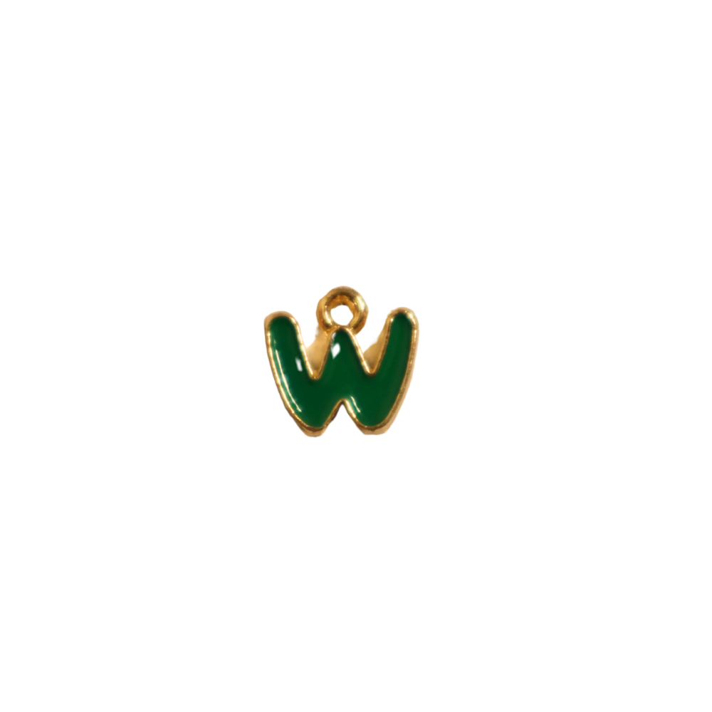 Small Green “W” Charm