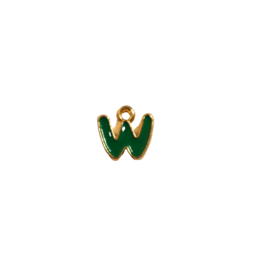 Small Green “W” Charm