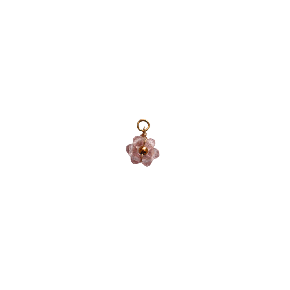 Pink Daisy Bead Charm