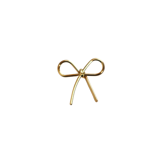 Thin Bowknot Charm Gold