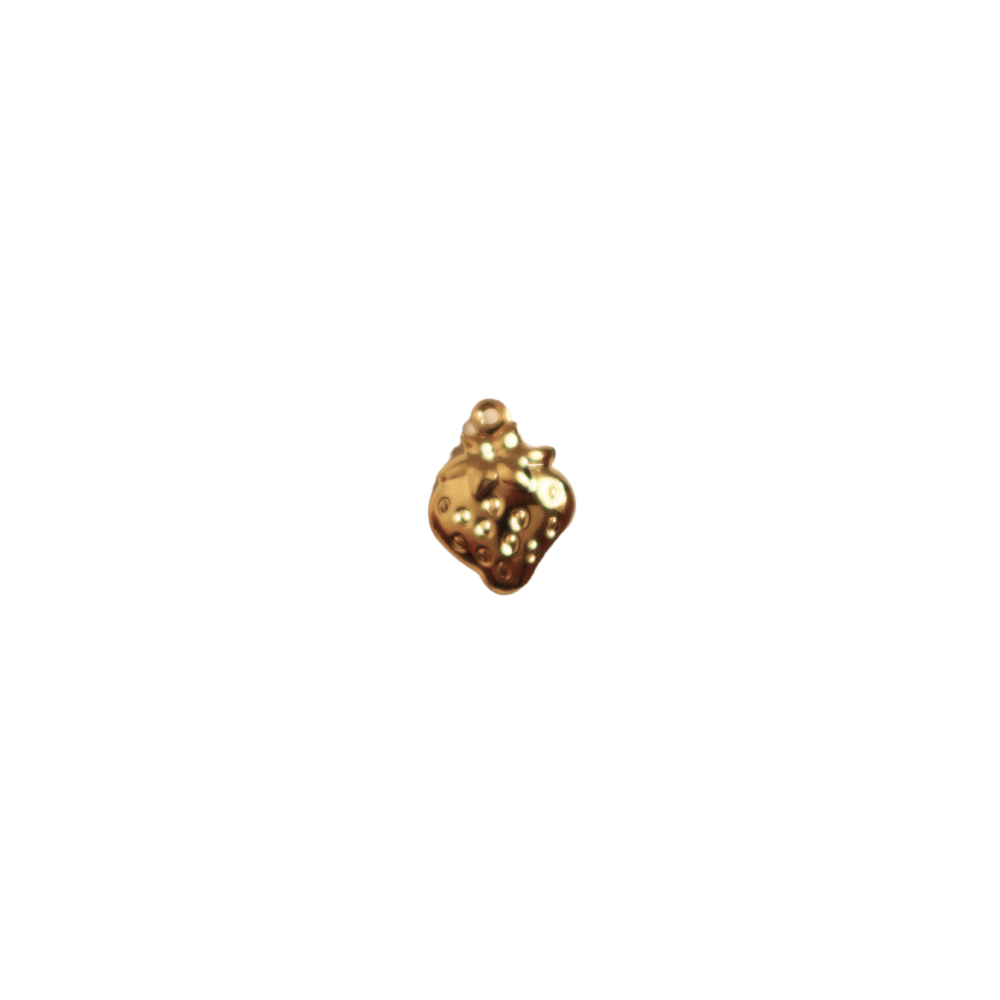 Gold Strawberry Charm