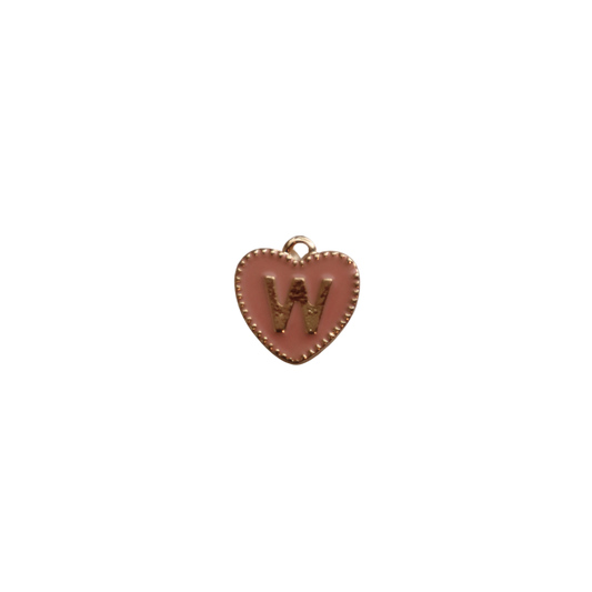 Pink Textured “W” Heart