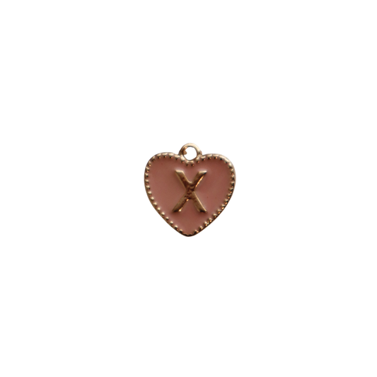 Pink Textured “X” Heart