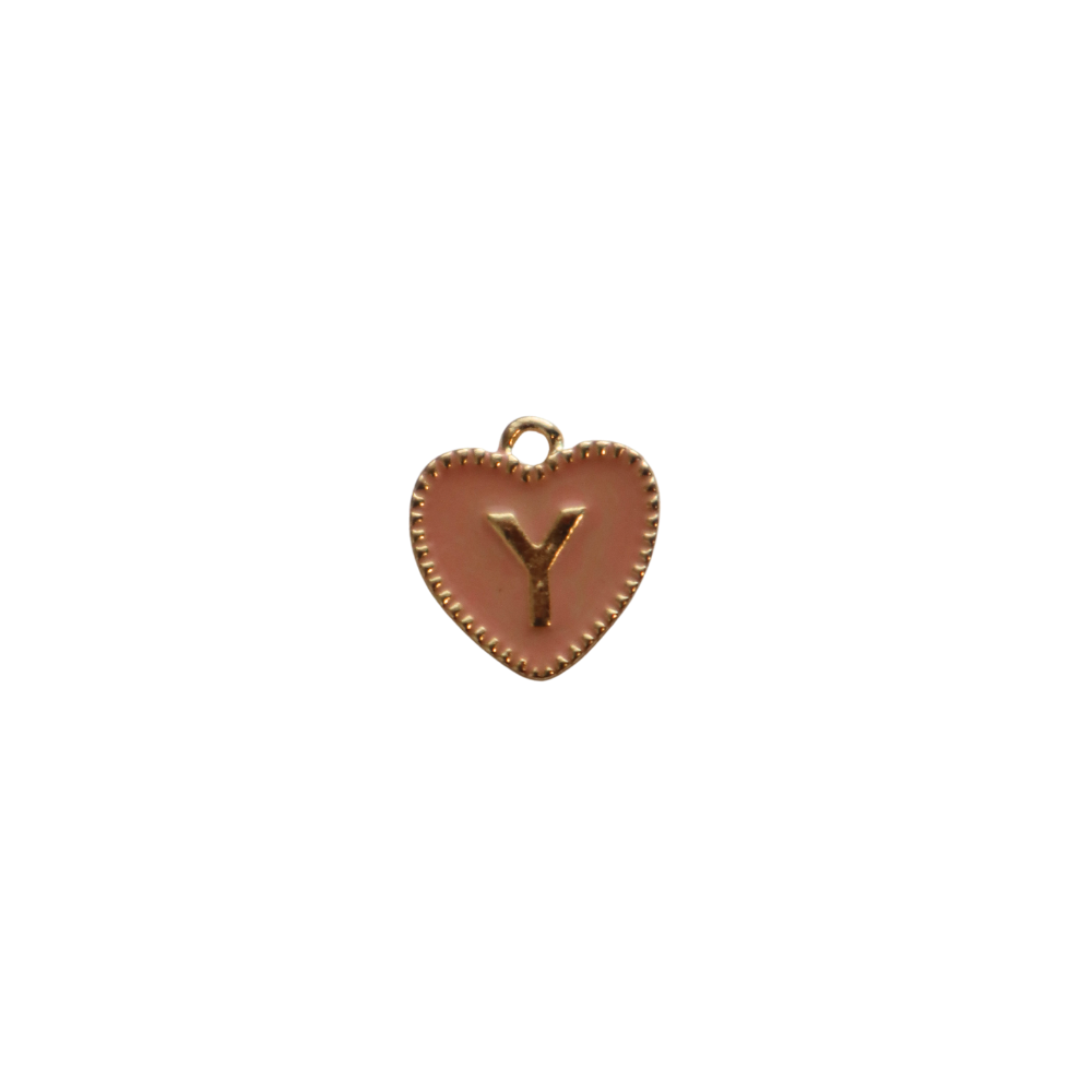 Pink Textured “Y” Heart