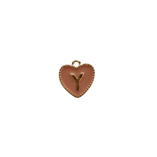 Pink Textured “Y” Heart