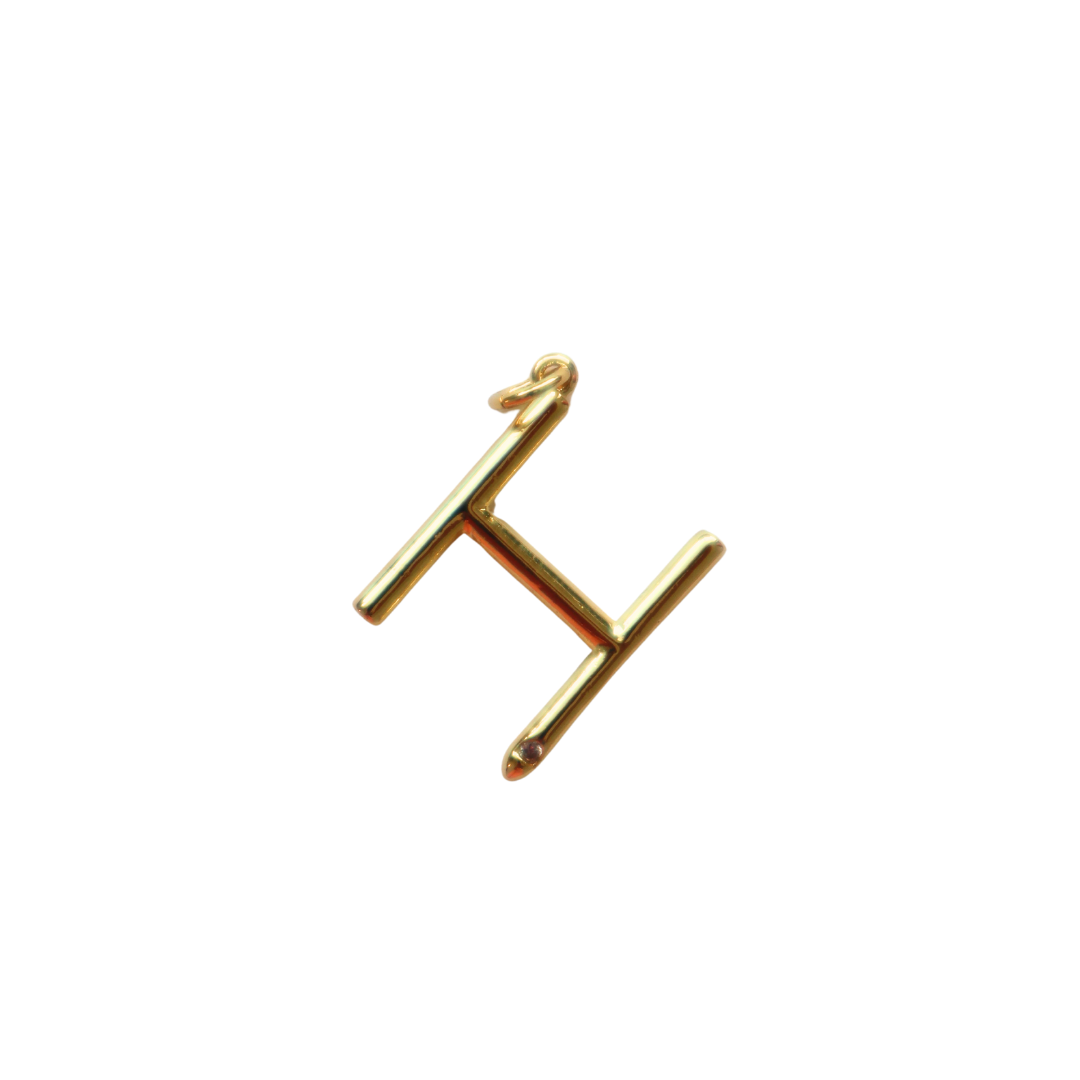 Gold Filled Skinny “H” Charm