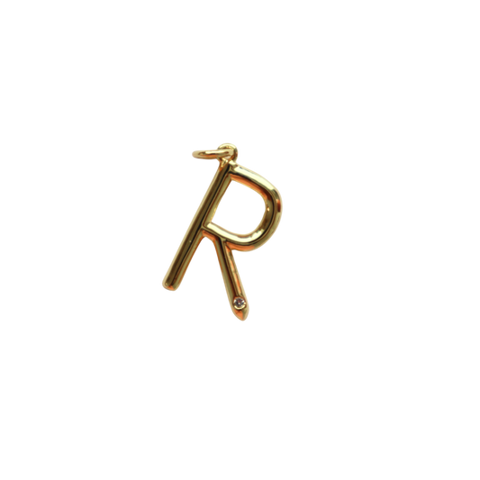 Gold Filled Skinny “R” Charm