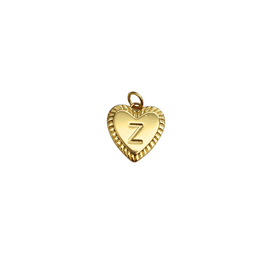 Gold Filled Textured “Z” Heart