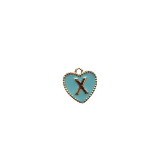 Blue Textured “X” Heart