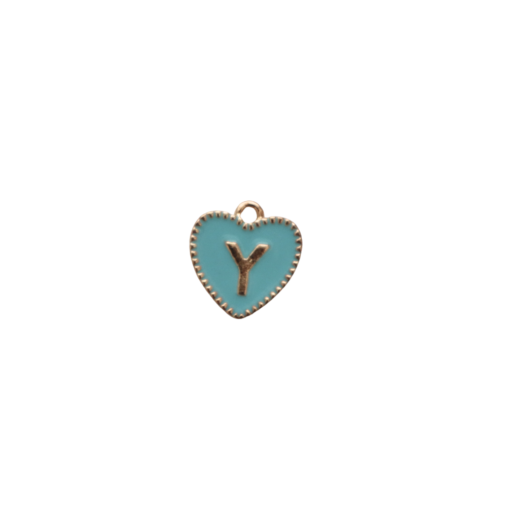 Blue Textured “Y” Heart