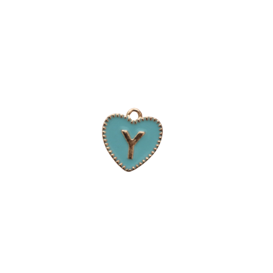 Blue Textured “Y” Heart